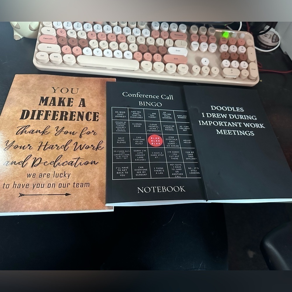 3 Pack WFH Notebook Bundle, Make A Difference, Conference Call Bingo Doodles
